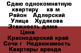 Сдаю однокомнатную квартиру 30 кв.м  › Район ­ Адлерский › Улица ­ Худякова › Этажность дома ­ 5 › Цена ­ 20 000 - Краснодарский край, Сочи г. Недвижимость » Квартиры аренда   . Краснодарский край,Сочи г.